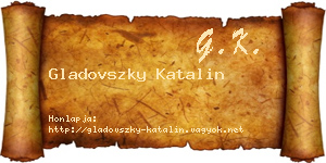 Gladovszky Katalin névjegykártya